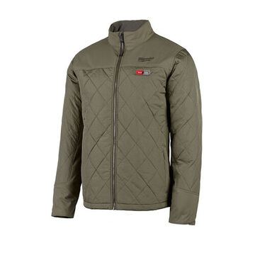 Heated Jacket Kit, Polyester, Men, 3X-L, Black, Zipper Closure, Water, Wind Resist