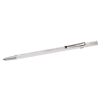 Hardened, Pocket Clip Scriber, Carbide/Steel Tip, Silver, 6 in lg
