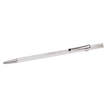 Scriber Hardened, Pocket Clip, Carbide/steel Tip, Silver, 6 In Lg