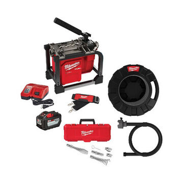 Kit de machine à tambour sectionnelle, 150 ft, 18 VDC, plastique, 650 rpm, 9.4 pouce wd x 14.75 pouce lg x 15.1 pouce ht