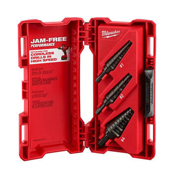 Drill Bit Set Metric Impact Step, High Speed Steel, 3 Pieces