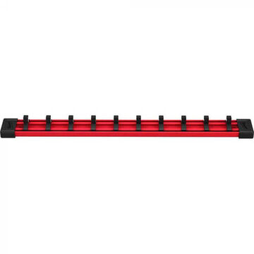 Socket Rail Interchangeable, Matte Plastic, 1-7/16 In Wd, 15/16 In Ht, 13-13/16 In Dp, 1/4 In Drive