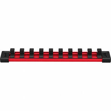 Interchangeable Socket Rail, Matte Plastic, 1.46 in wd, 13.82 in lg, 3/8 in Drive