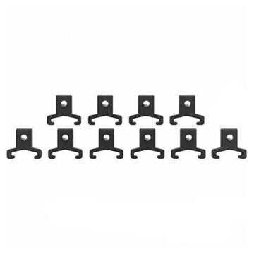 Clip Drive Socket Rail, 3/8 In, Black Plastic