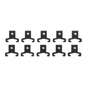Clip Drive Socket Rail, 1/2 In, Black Plastic