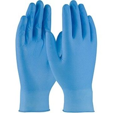 Gants d'examen jetables, L, Bleu, Nitrile