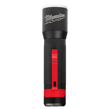 Flashlight, Aluminum, Cordless, 325 Lumens, 4.5 V, 4-3/4 in lg, Adjustable Focus Black