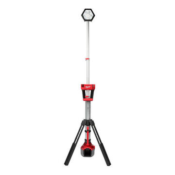 Tower Light Dual Power, Plastic, Led, Neutral Light, 18 Vdc, 7.5 In Wd, 7-1/2 In Lg, 84 In Ht, 8 In Tool Wd