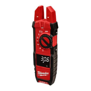 Fork Meter Digital Open-jaw, Plastic, 1000 Vac/dc, 40 Mohm, 50 To 60 Hz Calibration, 0.63 In Jaw Capacity, White On Black Lcd, Alkaline (aa) Battery