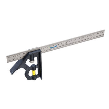 Combination Square Heavy-duty Professional, Polycast, 12 In Size, 1/16 In Graduation