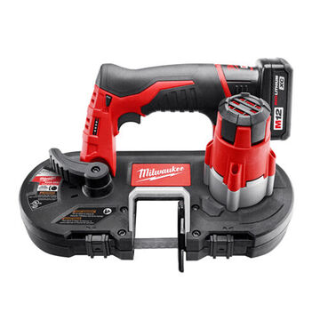 Band Saw Kit Cordless, Plastic, M12, 3 Ah Battery, 1/2 In Wd, 27 In Lg, 0.02 In Thk Blade