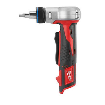 Cordless Tube Expansion Tool, 3/8 to 1 in Capacity, 60 spm, 14 mm Stroke, 12 V, Lithium-Ion, Right Angle, 7-1/2 in lg, Red