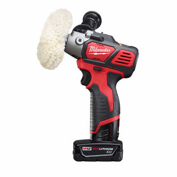 Polisher/Sander Kit, 5-1/8 in lg, 12 V, 8300 rpm Variable, Lithium-Ion 1.5/3 Ah Battery, Red