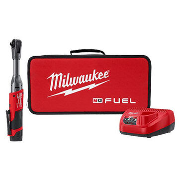 Tool Kit Extended Reach Ratchet, 3/8 In Drive, Square, 200 Rpm, 12 Vdc, 14-1/4 In Lg