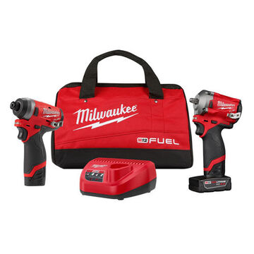 Cordless Tool Combo Kit, 250 ft-lb Torque, 12 V