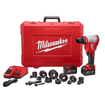 Tool Kit Knockout, Steel, 10 Ton, 18 V Lithium-ion, 23.4 In Wd, 18.36 In Ht, 6.39 In Dp