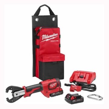 Crimper Kit Cordless Utility, 8 Awg To 350 Kcmil, 6 Ton Crimping Force, 18 V, 2 Ah, 14 In X 5.4 In, With Kearney Grooves