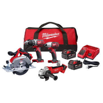 4-Tool Cordless Combination Kit, 1800 rpm speed, 4 PC