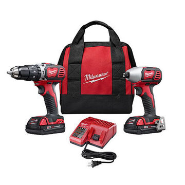 Cordless Tool Combo Kit, 1/4 in Chuck, 18 V