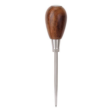 Scratch Scratch Awl, High Carbon Steel/Hardwood, 6-1/2 in lg, Contoured Handle