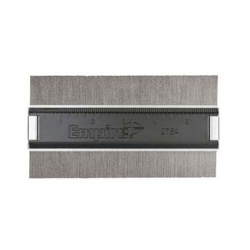 Gauge Low-profile Contour, Stainless Steel, 3.5 In Wd, 3.8 In Lg, 0.8 In Dp, Silver