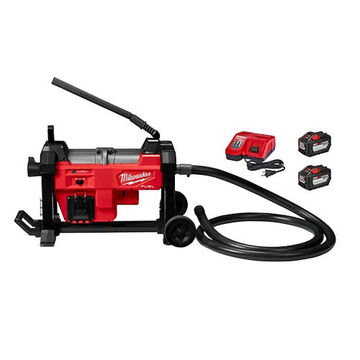 Machine Kit Cordless, Sewer Sectional, 700 Rpm, 18 V, 200 Ft Max