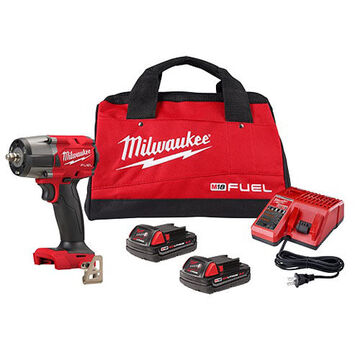 Mid-Torque Impact Wrench Tool Kit, 3/8 in Drive, 600 ft-lb