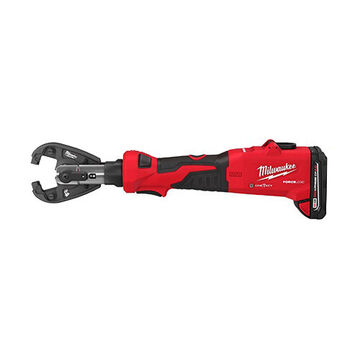 Cordless Utility Crimper Kit, 5-Piece, 1/2 in EHS Guy Wire, 1000 MCM, 6 ton Crimping Force, 18 V, 2 Ah, 2.8 in x 19.9 in x 5.1 in