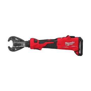 Cordless Utility Crimper Kit, 4-Piece, 1/2 in EHS Guy Wire, 1000 MCM, 6 ton Crimping Force, 18 V, 2 Ah, 2.8 in x 19.9 in x 5.1 in