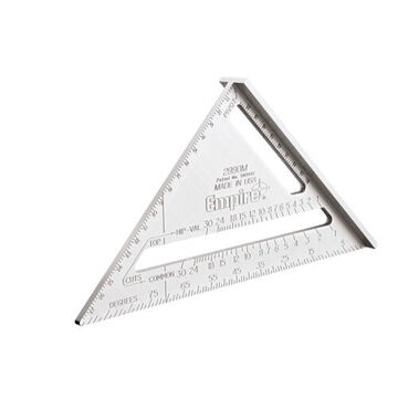 Rafter Square Heavy-duty, Aluminum, 7 In Lg, 1/8 In Graduation, 7 In Wd, Silver