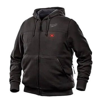 Hoodie Kit Cordless Heated Cotton/polyester, , Black, Zipper Closure, Water, Wind Resist