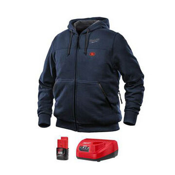 Heated Hoodie Kit, Blue, Cotton/Polyester, 3X-Large, Men