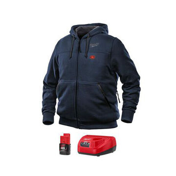 Heated Hoodie Kit, Blue, Cotton/Polyester, X-Large, Men