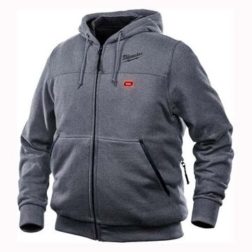 Sweat à capuche chauffant sans fil, coton/polyester, 2X-Large, 46 à 48 pouce de poitrine, gris