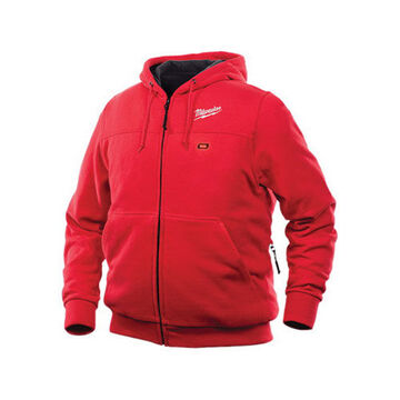 Heated Hoodie Kit, Red, Cotton/Polyester, Large, Men