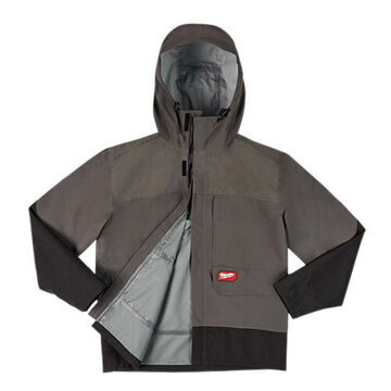 Veste de pluie, polyester, petit, 38 à 40 pouce de poitrine, homme, gris