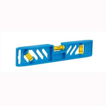 Torpedo Level, Polycast, 9 in lg, Blue, 3 Vial