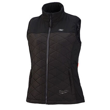 Heated Safety Vest, 2X-Large, Black, Ripstop Polyester, 4 Pockets