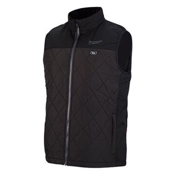 Heated Vest Kit, Polyester, Medium, 35 to 37 in Chest, Women, Black