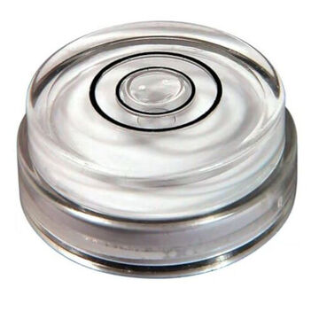 Niveau utilitaire Bullseye, flacon en plastique acrylique, 1-3/8 pouce de diamètre, 2.5 pouce wd, 5 pouce lg, 0.0562 pouce ht, 0.001