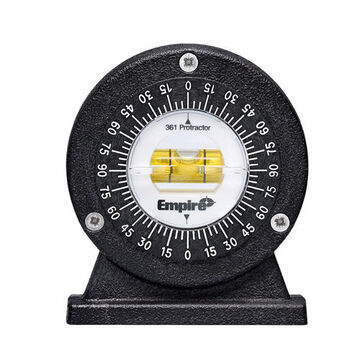 Magnetic Protractor, Polycast, 4-1/4 in lg