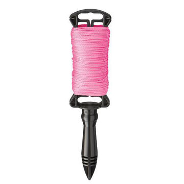 Durable Braided Line, Nylon, Plastic Handle, 165 lb Tensile Strength, Pink, 250 ft lg Reel, #18 thk