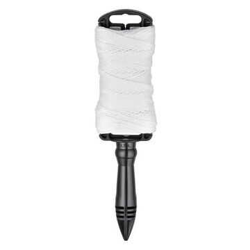 Line Durable Braided, Nylon, Plastic Handle, 165 Lb Tensile Strength, White, 250 Ft Lg Reel, #18 Thk