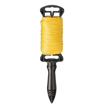 Line Durable Twisted, Nylon, Plastic Handle, 250 Ft Lg Reel, #18 Thk, Gold