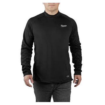Heated Base Layer Kit, Polyester, Unisex, 2X-Large, 3.3125 in, Pullover, 1 Pocket, Black