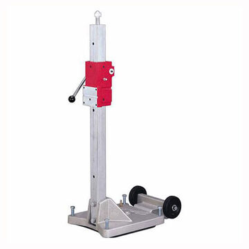 Diamond Coring Large Base Stand, Cast Aluminum, Steel, 43-1/2 in ht Column, 14-1/2 in lg Base, 10-1/4 in wd Base