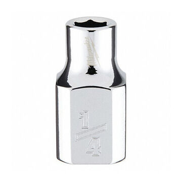 Deep Socket, Vanadium Steel, 6-Point Socket, Chrome Plated, 3/8 in Drive, 3.543 in lg X 1/4 in Socket Size