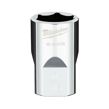Socket Standard Length Impact, 11/16 In Socket, 1/2 In Drive, 61/64 In Lg, Vanadium Steel