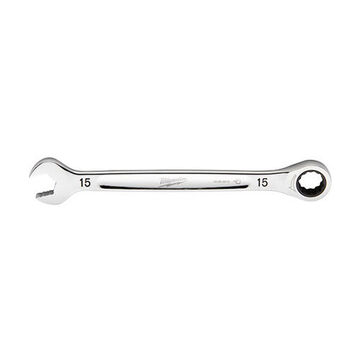 Wrench Ratcheting Combination, 8 Mm Opening, 5-3/4 In Lg, Vanadium Steel