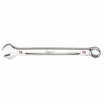 Wrench Corrosion-resistant Combination, Vanadium Steel, 1/2 In Size, Standard, 12-point, 15 Deg Offset, 15 Deg Head, 7 In Oal